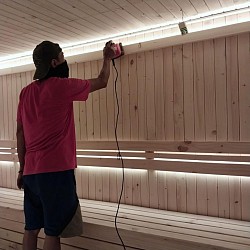 Progres Pembuatan Ruang Sauna Suvarna