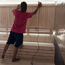 Progres Pembuatan Ruang Sauna Suvarna