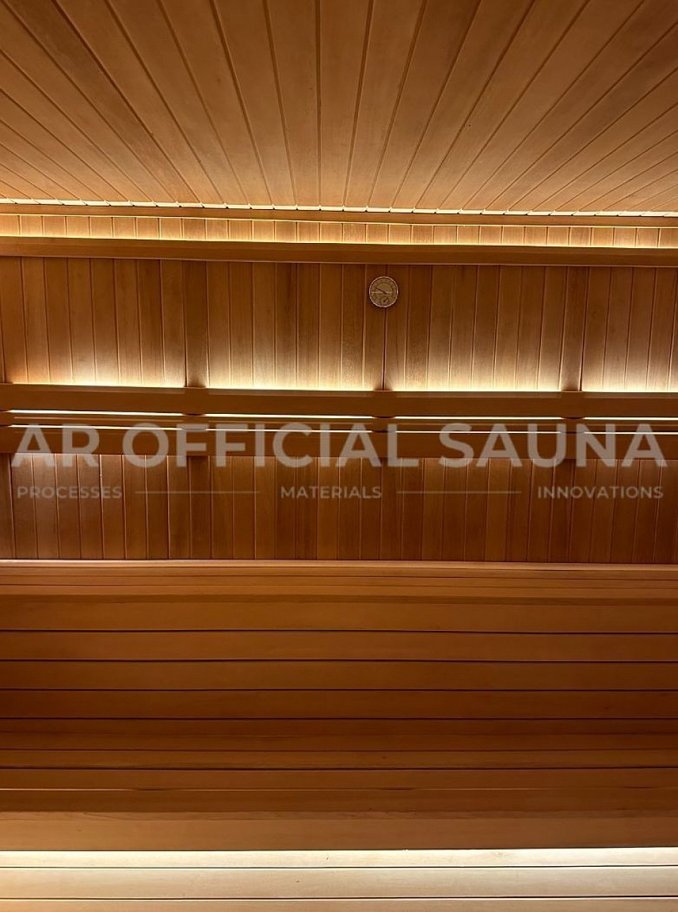 Ruang Sauna Kayu Pinus Jati Belanda Dimensi 650 Cm x 350 Cm x 300 Cm